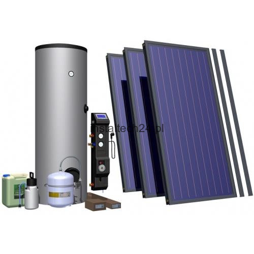 Zestaw solarny Hewalex z trzema kolektorami słonecznymi i podgrzewaczem 300l - 3TLP- 300W 