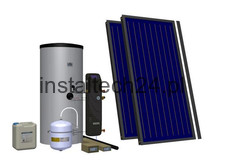 Zestaw solarny Hewalex z dwoma kolektorami słonecznymi i podgrzewaczem 200l - 2TLP- 200W